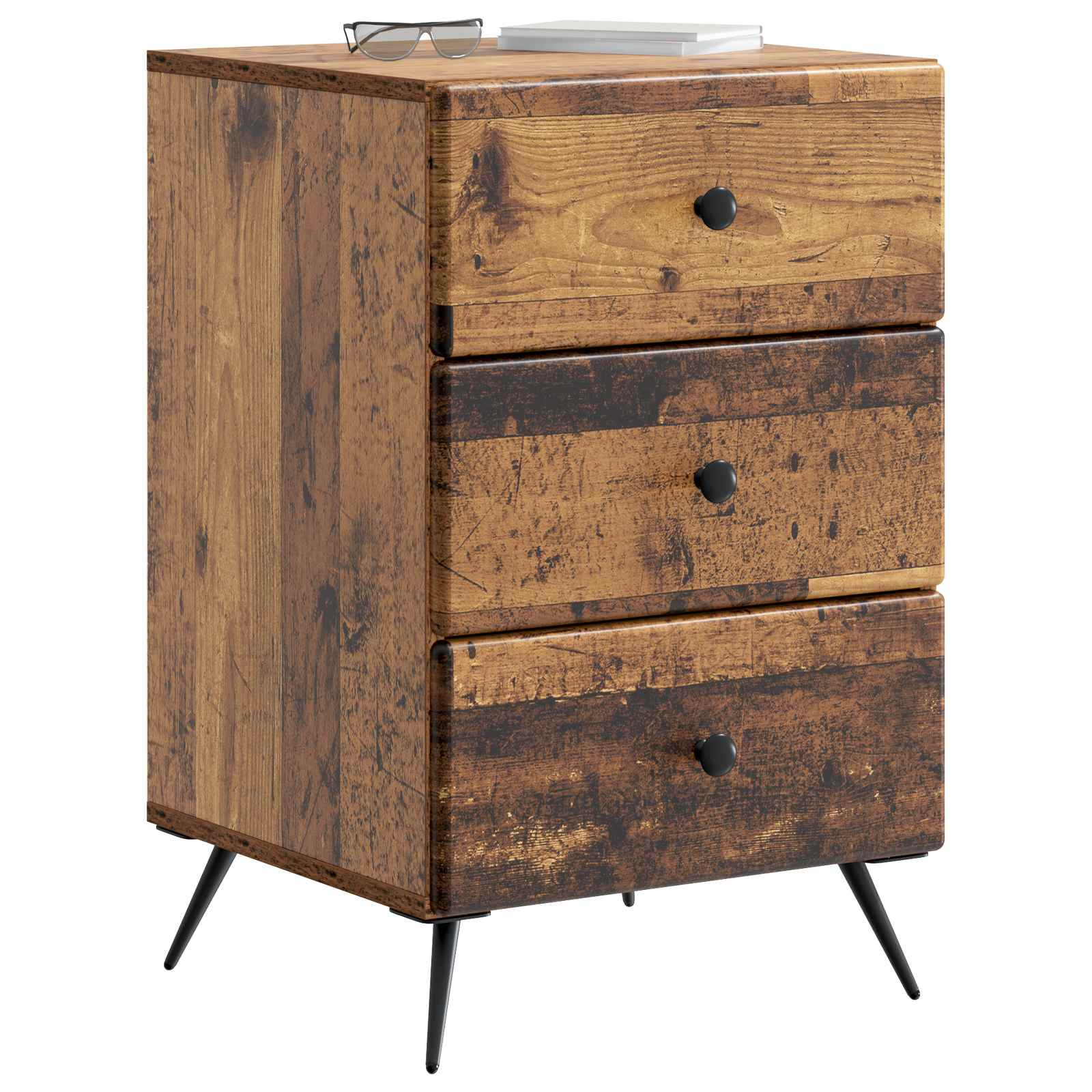 Armadio da Notte con cassetto Legno antico 43 x 41 x 66,5 cm