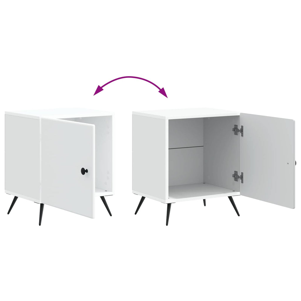 Armadio da Notte 2 pcs Bianco 43 x 34,5 x 50 cm