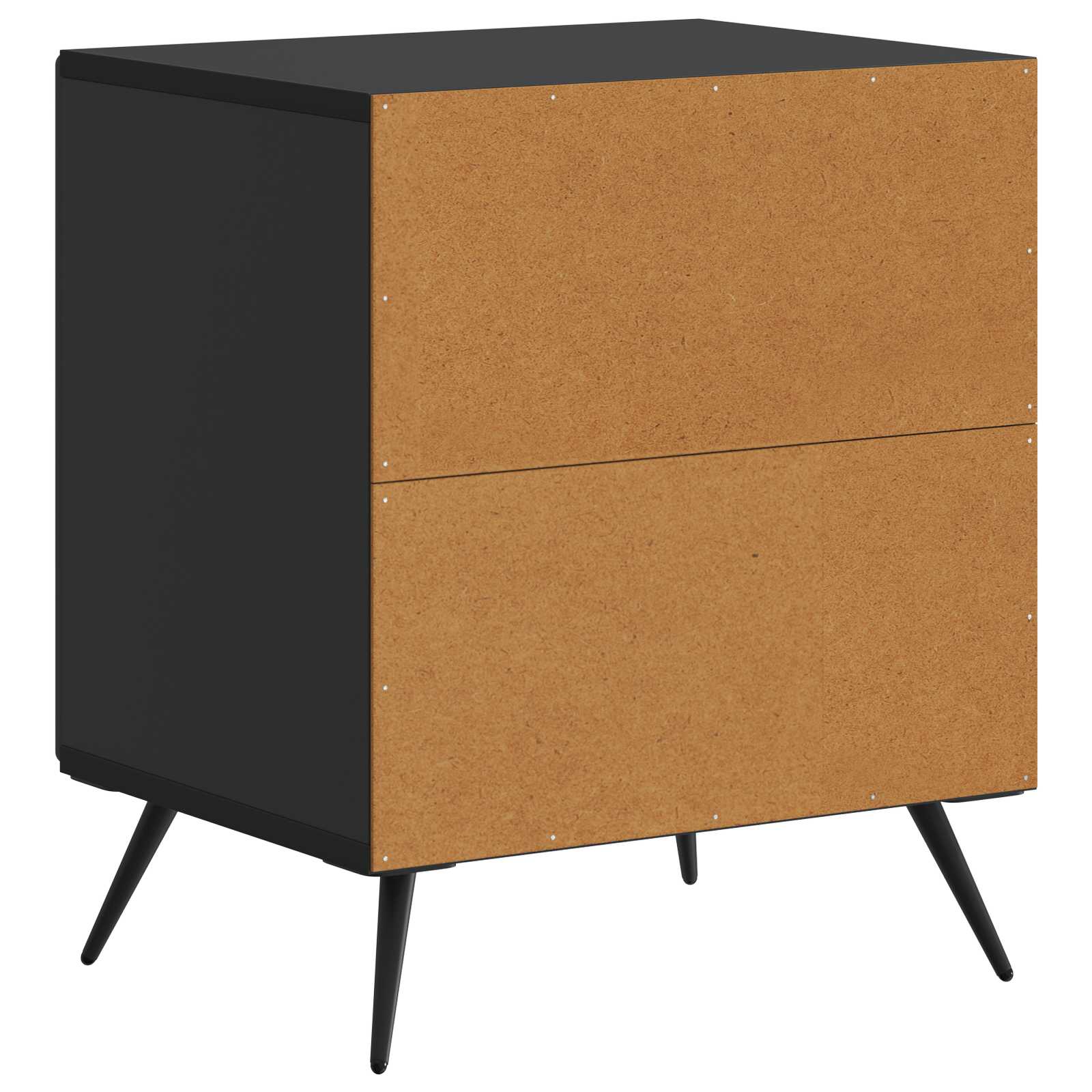 Armadio da Notte Nero 43 x 34,5 x 50 cm Legno ingegnerizzato