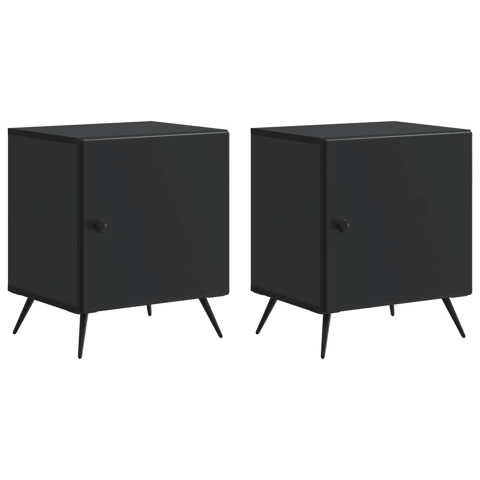 Armadio da Notte 2 pcs Nero 43 x 34,5 x 50 cm