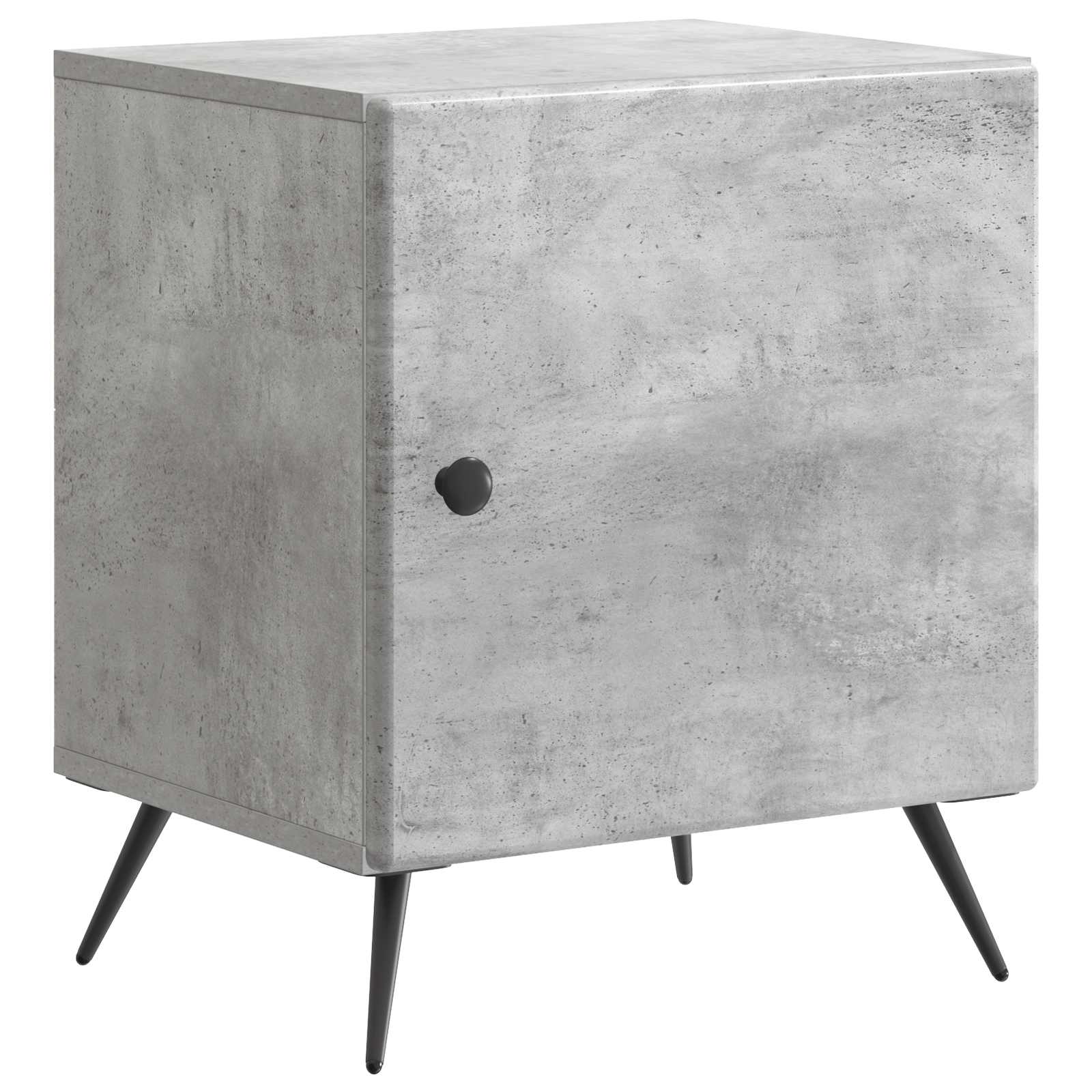 Armadio da Notte Grigio Cemento 43 x 34,5 x 50 cm