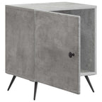 Armadio da Notte Grigio Cemento 43 x 34,5 x 50 cm