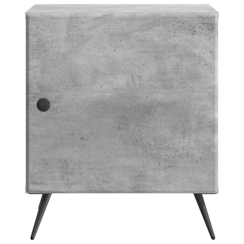 Armadio da Notte Grigio Cemento 43 x 34,5 x 50 cm