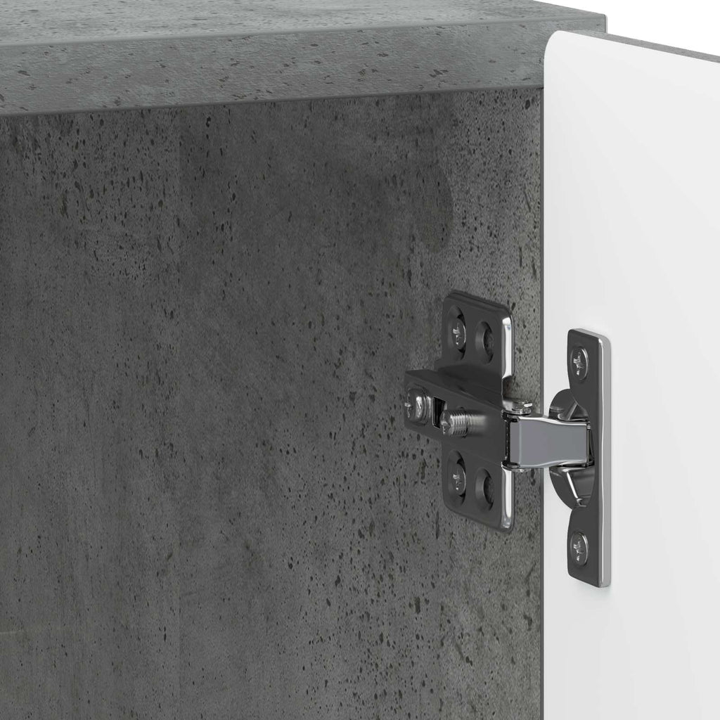 Armadio da Notte 2 pcs Grigio Cemento 43 x 34,5 x 50 cm