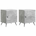 Armadio da Notte 2 pcs Grigio Cemento 43 x 34,5 x 50 cm