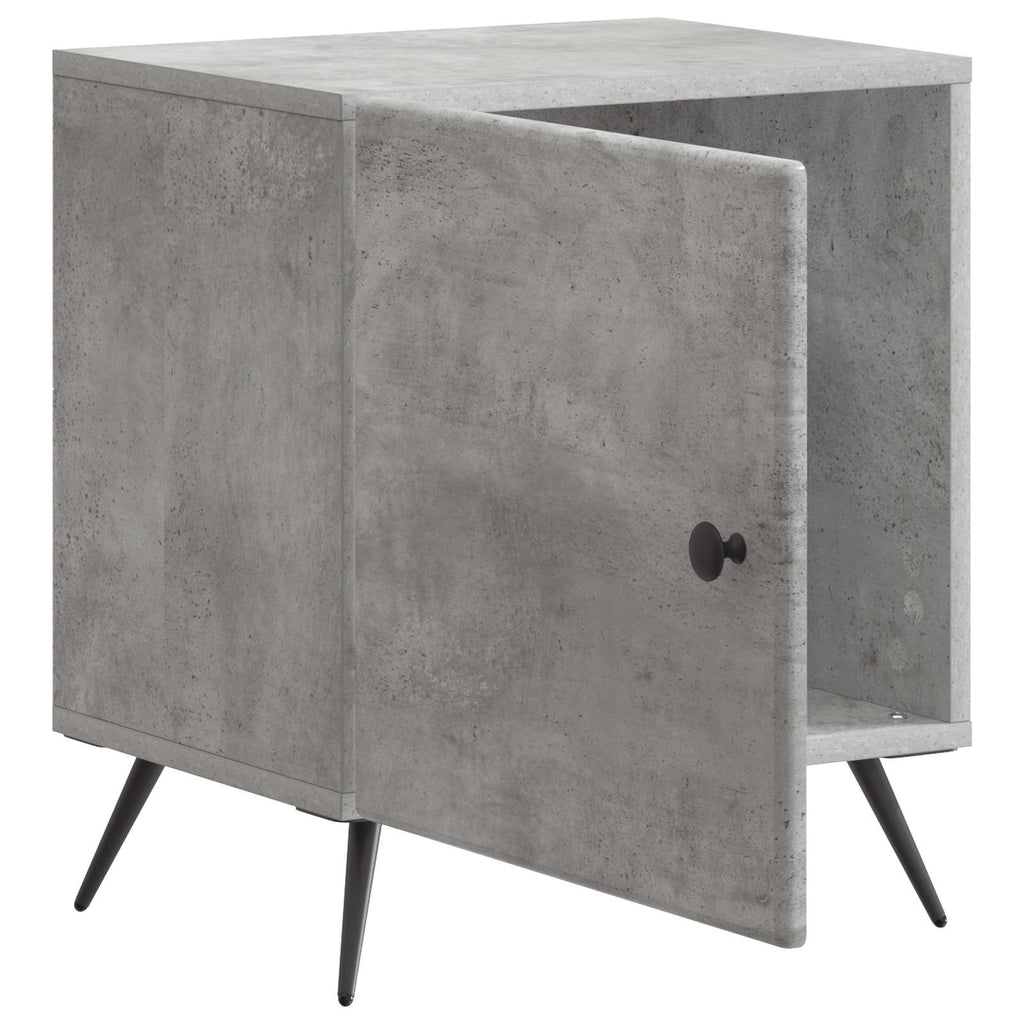 Armadio da Notte 2 pcs Grigio Cemento 43 x 34,5 x 50 cm