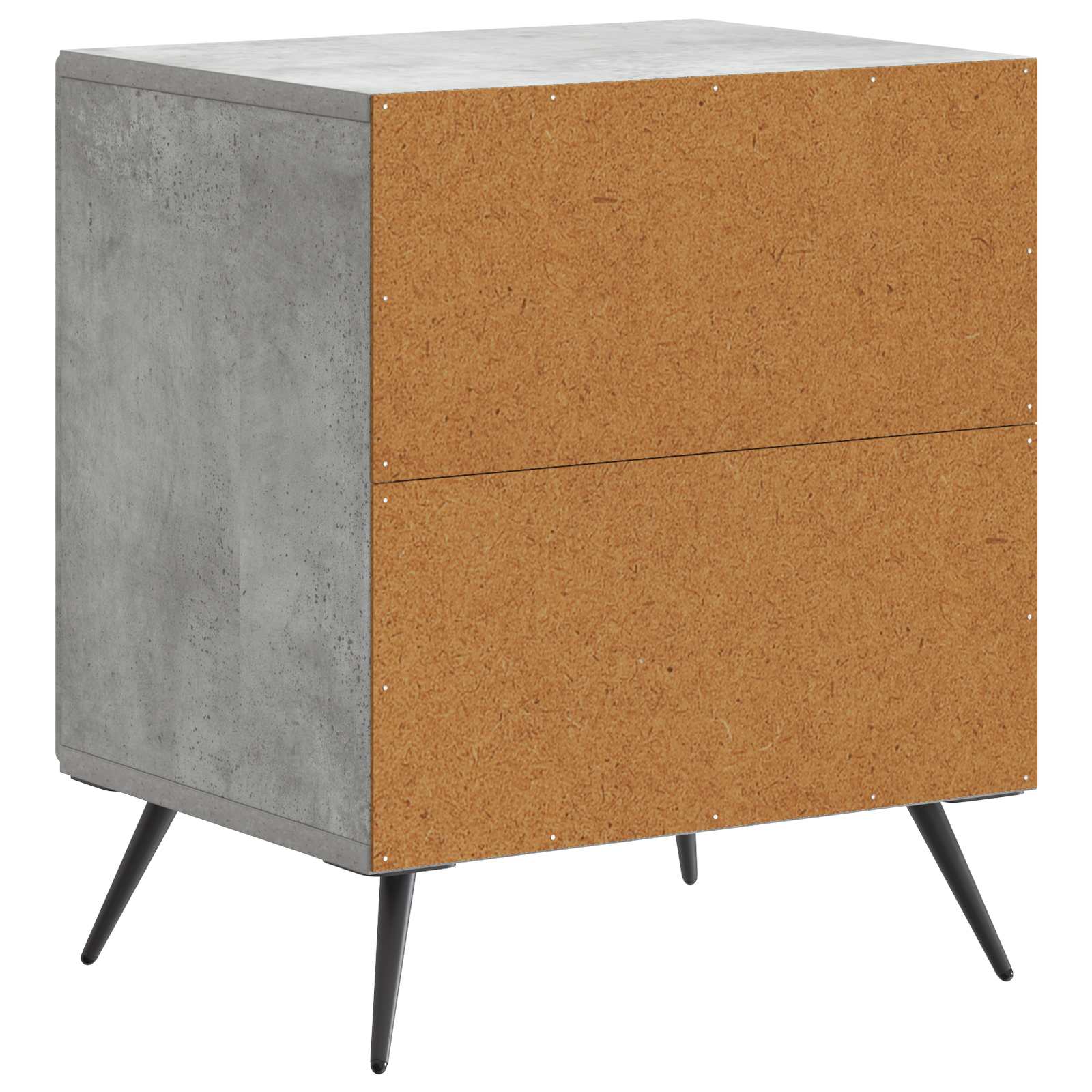 Armadio da Notte 2 pcs Grigio Cemento 43 x 34,5 x 50 cm