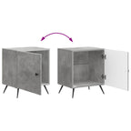 Armadio da Notte 2 pcs Grigio Cemento 43 x 34,5 x 50 cm
