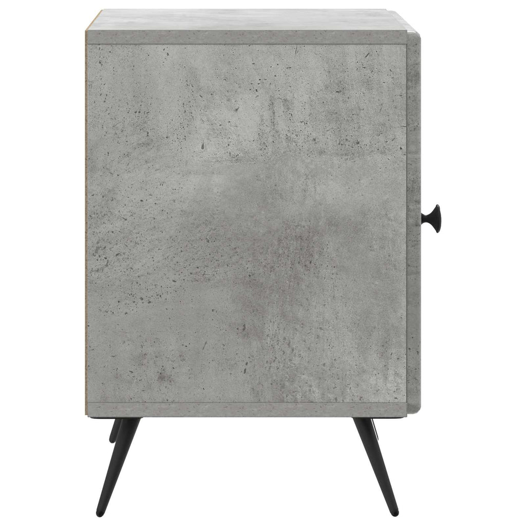 Armadio da Notte 2 pcs Grigio Cemento 43 x 34,5 x 50 cm