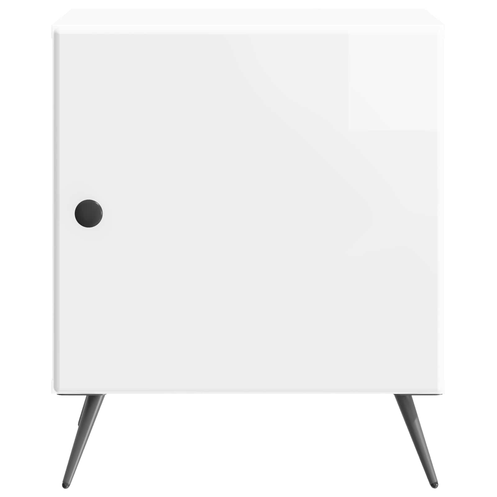 Armadio da Notte Bianco Lucido 43 x 34,5 x 50 cm