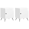 Armadio da Notte 2 pcs Bianco Lucido 43 x 34,5 x 50 cm