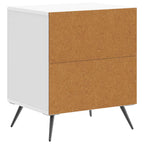 Armadio da Notte 2 pcs Bianco Lucido 43 x 34,5 x 50 cm