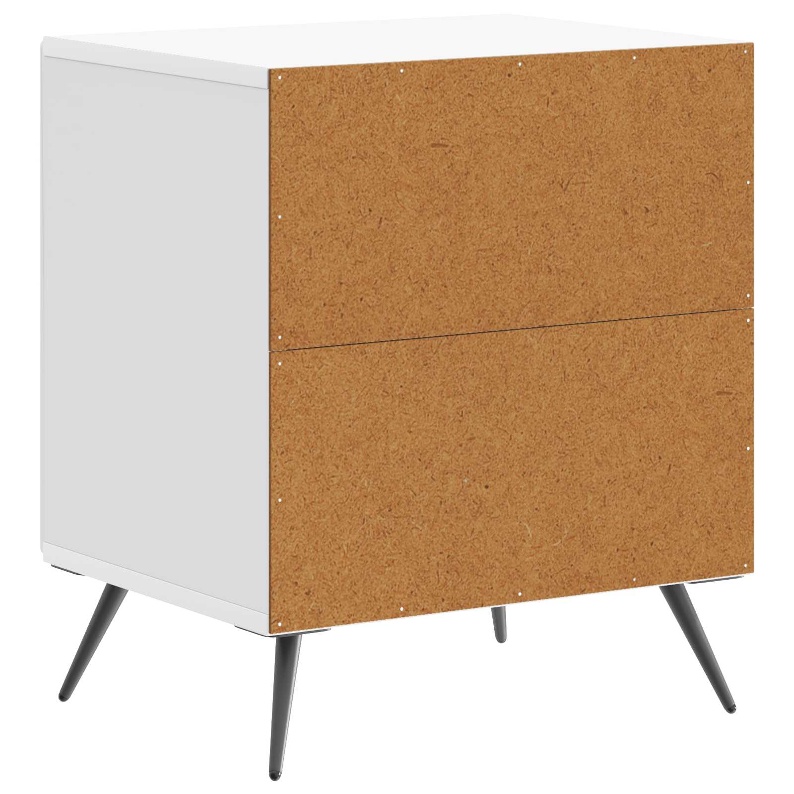 Armadio da Notte 2 pcs Bianco Lucido 43 x 34,5 x 50 cm