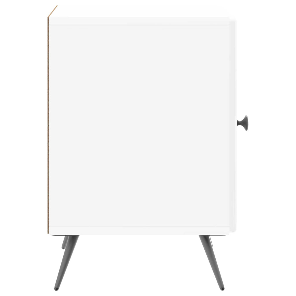 Armadio da Notte 2 pcs Bianco Lucido 43 x 34,5 x 50 cm