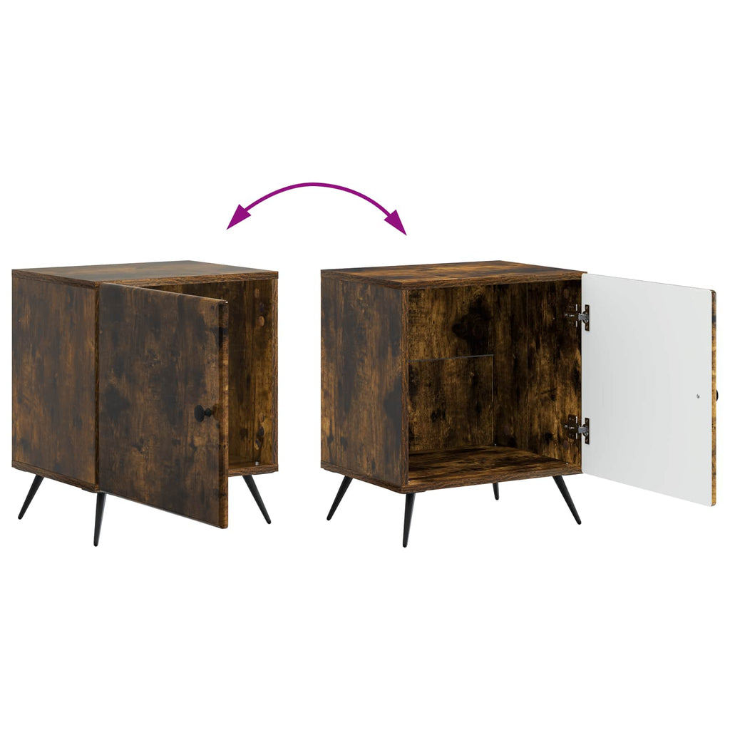 Armadio da Notte Rovere Fumo 43 x 34,5 x 50 cm