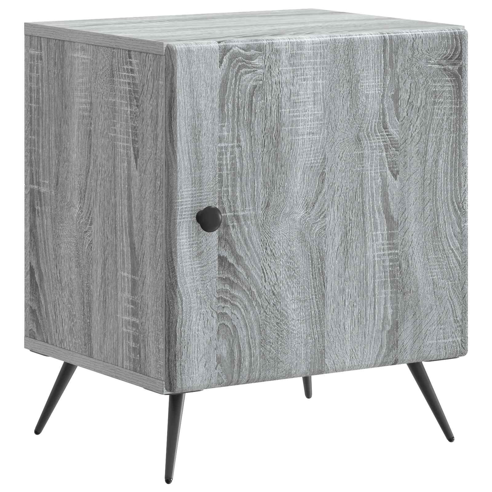 Armadio da Notte Grigio Sonoma 43 x 34,5 x 50 cm
