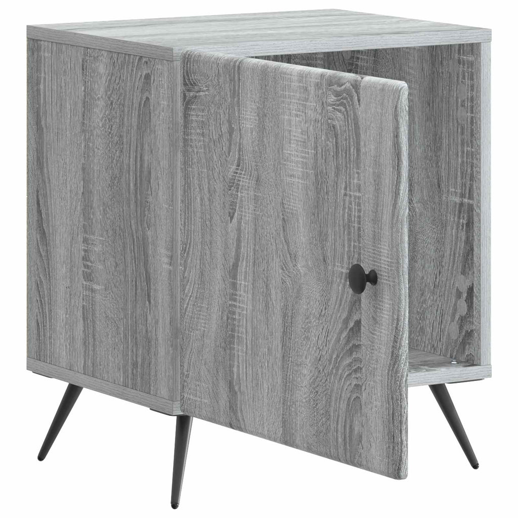 Armadio da Notte Grigio Sonoma 43 x 34,5 x 50 cm
