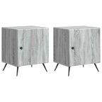 Armadio da Notte 2 pcs Grigio Sonoma 43 x 34,5 x 50 cm