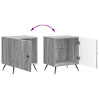 Armadio da Notte 2 pcs Grigio Sonoma 43 x 34,5 x 50 cm