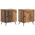 Armadio da Notte 2 pcs Legno antico 43 x 34,5 x 50 cm