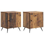 Armadio da Notte 2 pcs Legno antico 43 x 34,5 x 50 cm