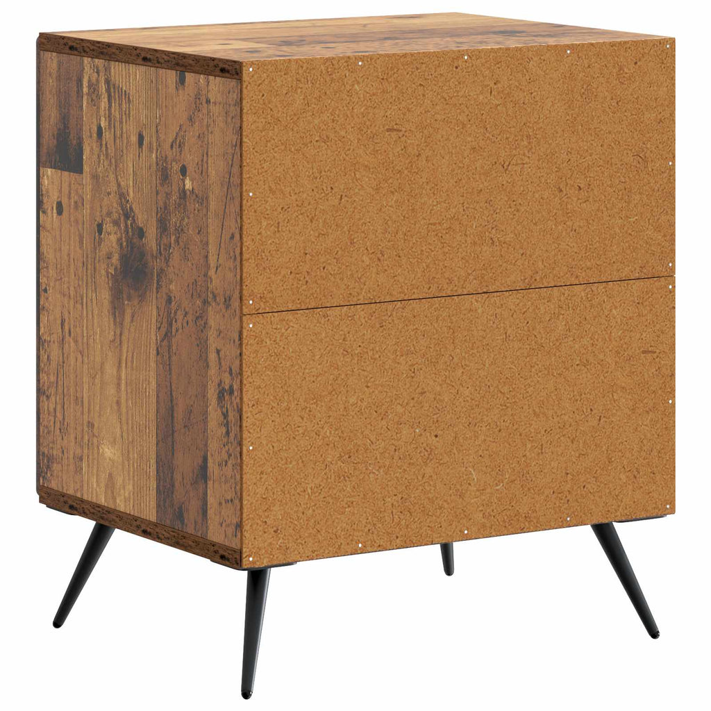 Armadio da Notte 2 pcs Legno antico 43 x 34,5 x 50 cm