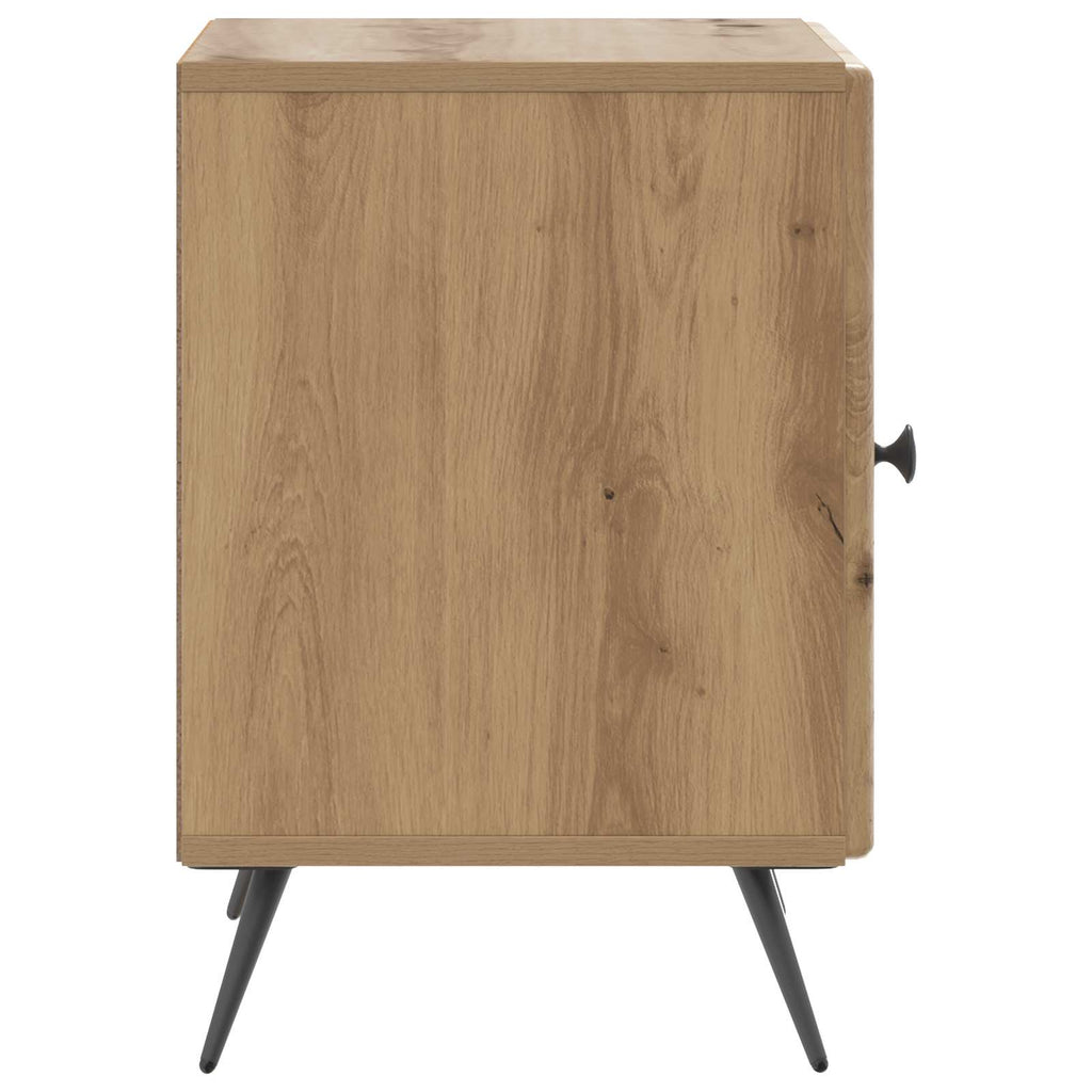 Armadio da Notte 2 pcs Rovere Artigianale 43 x 34,5 x 50 cm