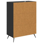 Mobile con Cassetti Nero 66 x 34,5 x 90 cm Legno ingegnerizzato