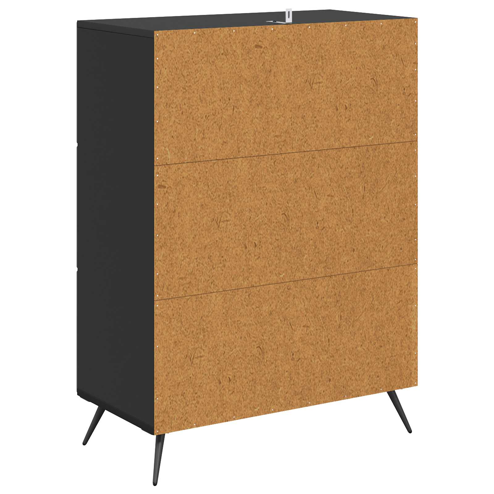 Mobile con Cassetti Nero 66 x 34,5 x 90 cm Legno ingegnerizzato