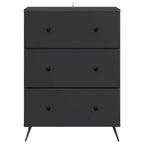 Mobile con Cassetti Nero 66 x 34,5 x 90 cm Legno ingegnerizzato