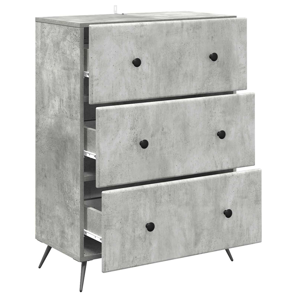 Mobile con Cassetti Grigio Cemento 66 x 34,5 x 90 cm