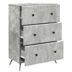 Mobile con Cassetti Grigio Cemento 66 x 34,5 x 90 cm