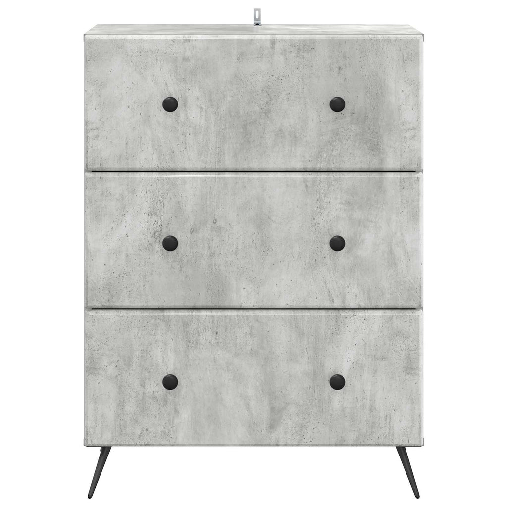 Mobile con Cassetti Grigio Cemento 66 x 34,5 x 90 cm