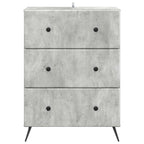 Mobile con Cassetti Grigio Cemento 66 x 34,5 x 90 cm