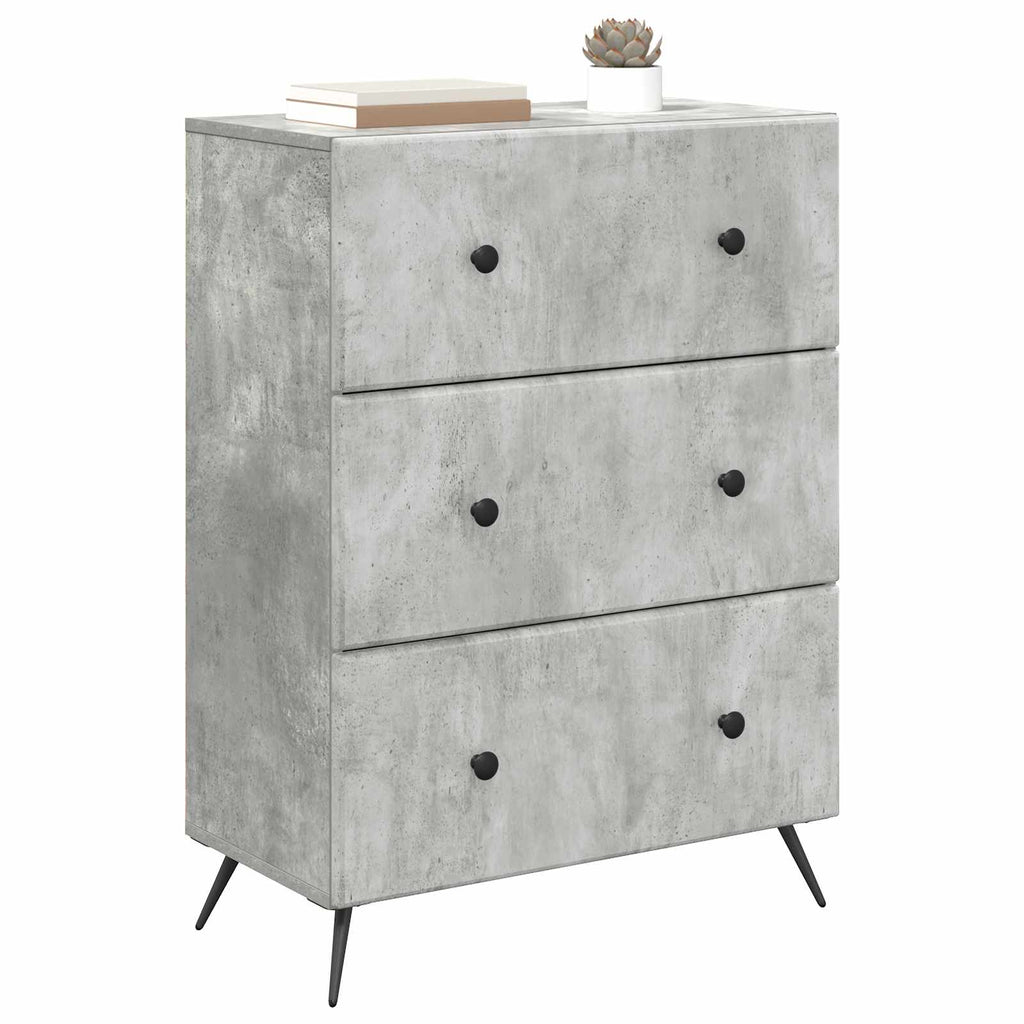 Mobile con Cassetti Grigio Cemento 66 x 34,5 x 90 cm