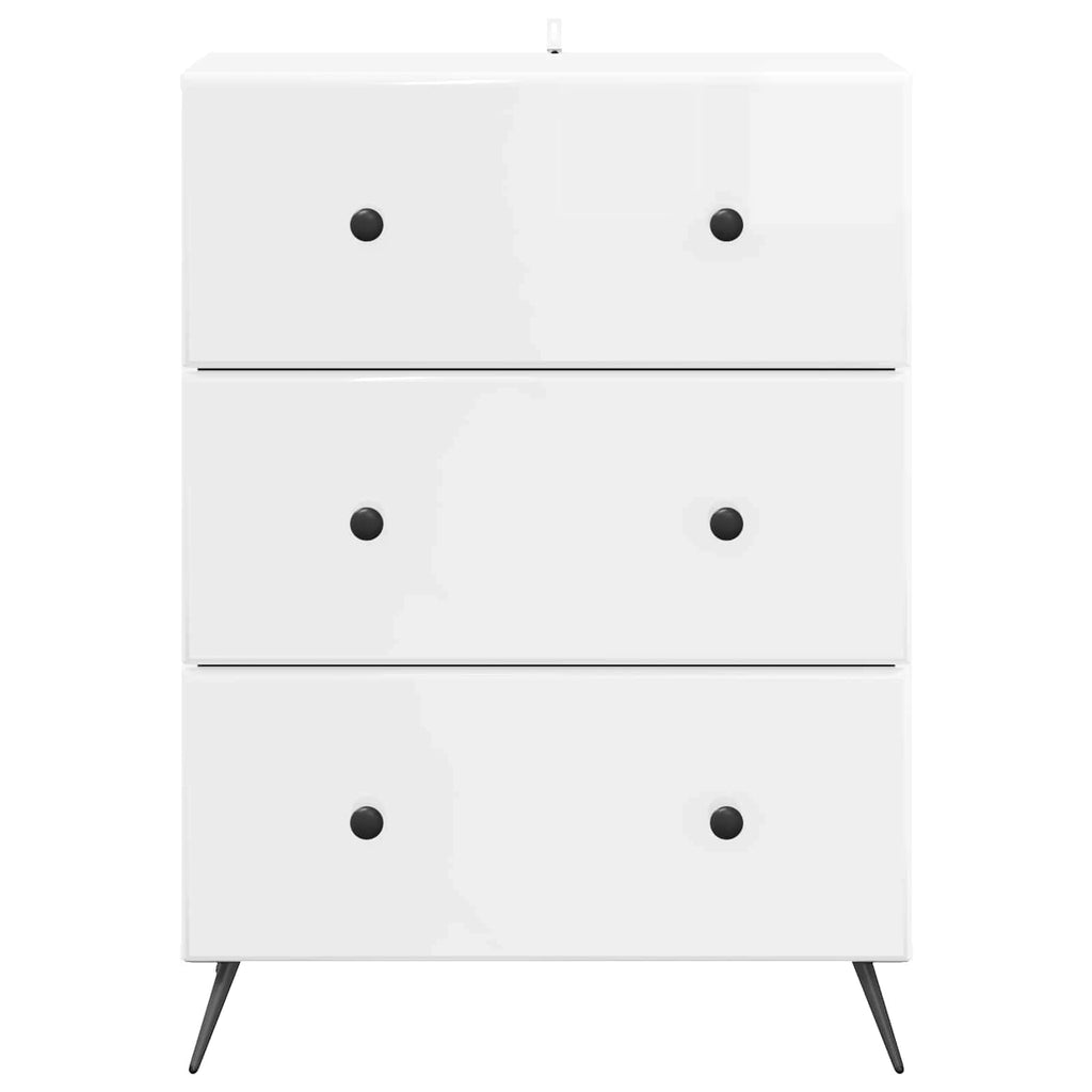 Mobile con Cassetti Bianco Lucido 66 x 34,5 x 90 cm