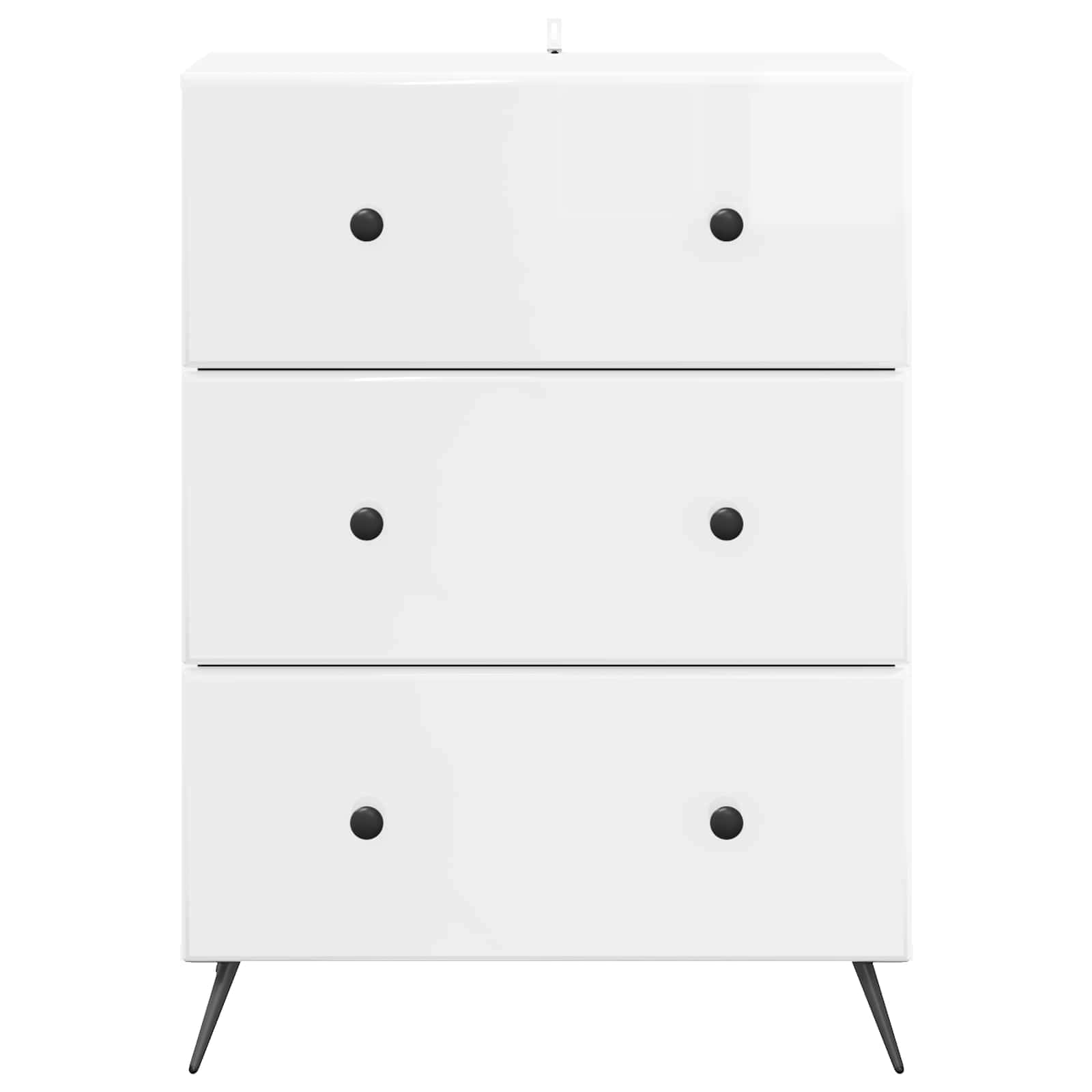 Mobile con Cassetti Bianco Lucido 66 x 34,5 x 90 cm