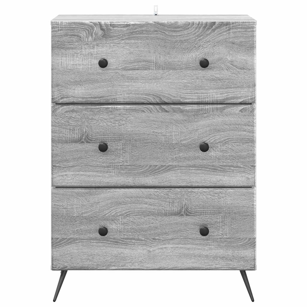 Mobile con Cassetti Grigio Sonoma 66 x 34,5 x 90 cm