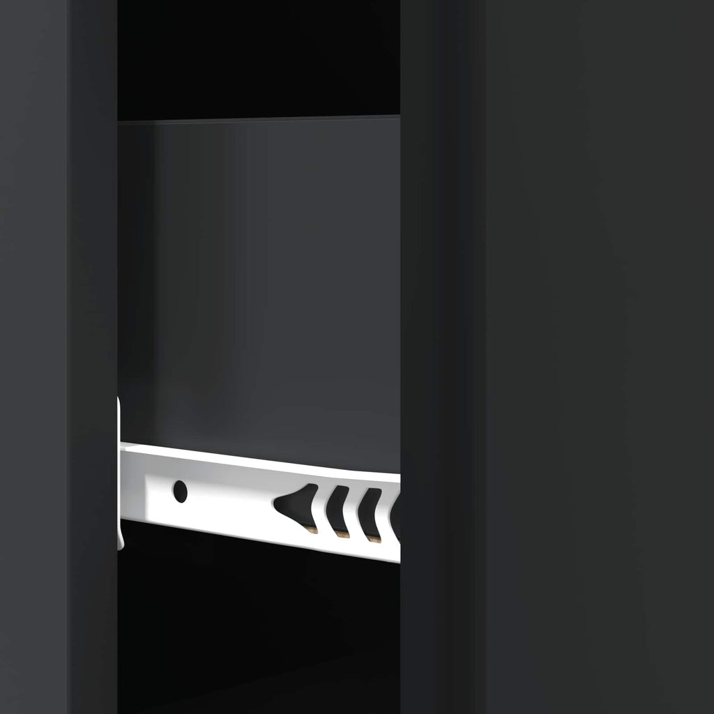 Mobile con Cassetti Nero 33 x 34,5 x 90 cm Legno ingegnerizzato