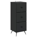 Mobile con Cassetti Nero 33 x 34,5 x 90 cm Legno ingegnerizzato