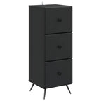 Mobile con Cassetti Nero 33 x 34,5 x 90 cm Legno ingegnerizzato
