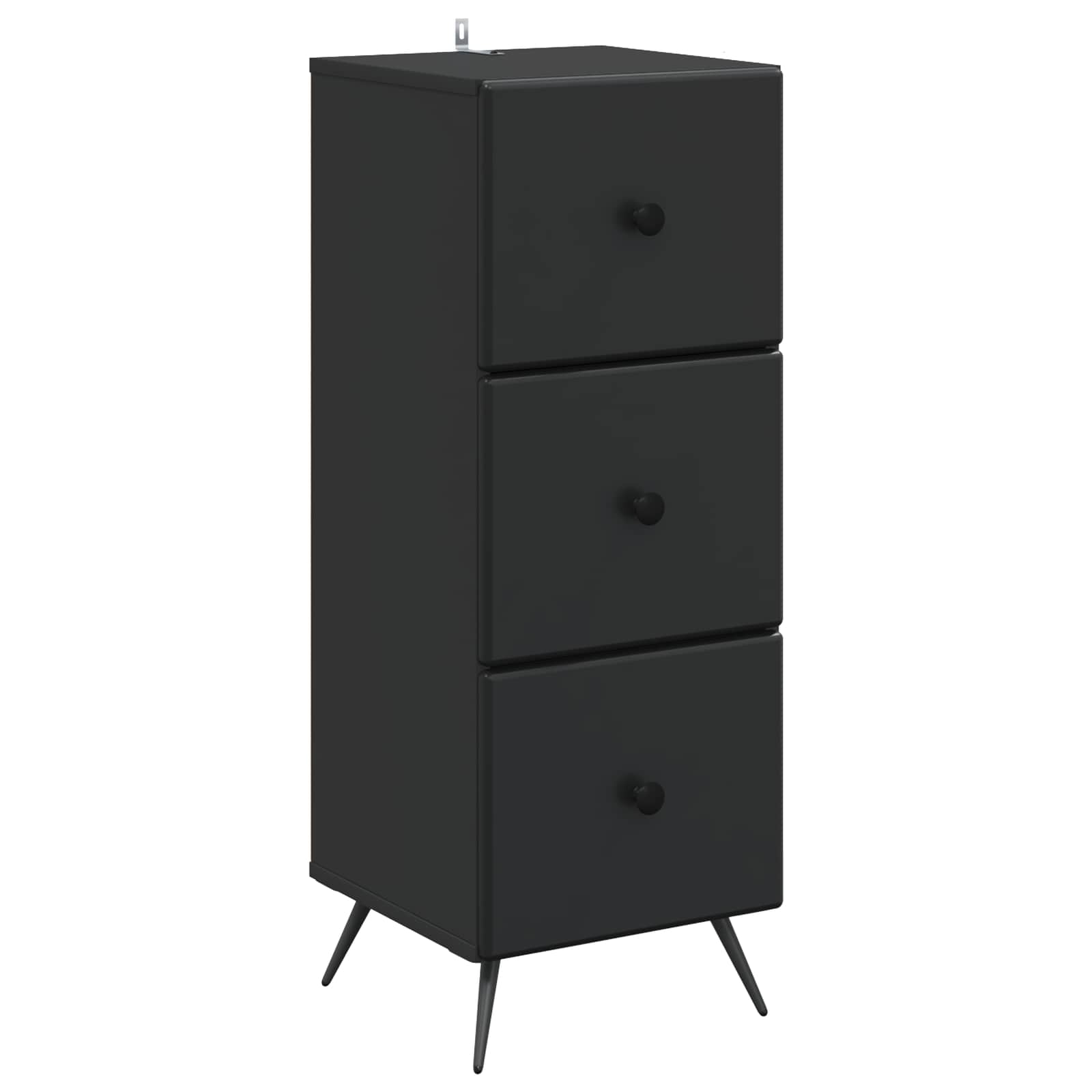 Mobile con Cassetti Nero 33 x 34,5 x 90 cm Legno ingegnerizzato