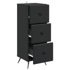 Mobile con Cassetti Nero 33 x 34,5 x 90 cm Legno ingegnerizzato