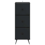 Mobile con Cassetti Nero 33 x 34,5 x 90 cm Legno ingegnerizzato