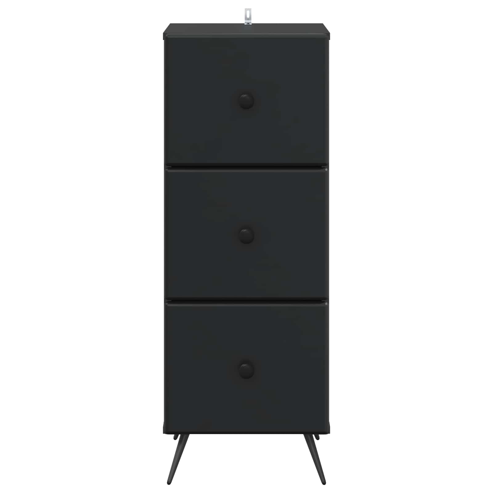 Mobile con Cassetti Nero 33 x 34,5 x 90 cm Legno ingegnerizzato