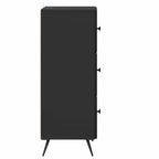Mobile con Cassetti Nero 33 x 34,5 x 90 cm Legno ingegnerizzato