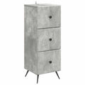 Mobile con Cassetti Grigio Cemento 33 x 34,5 x 90 cm
