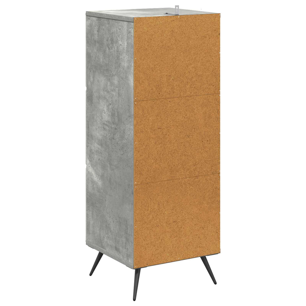 Mobile con Cassetti Grigio Cemento 33 x 34,5 x 90 cm