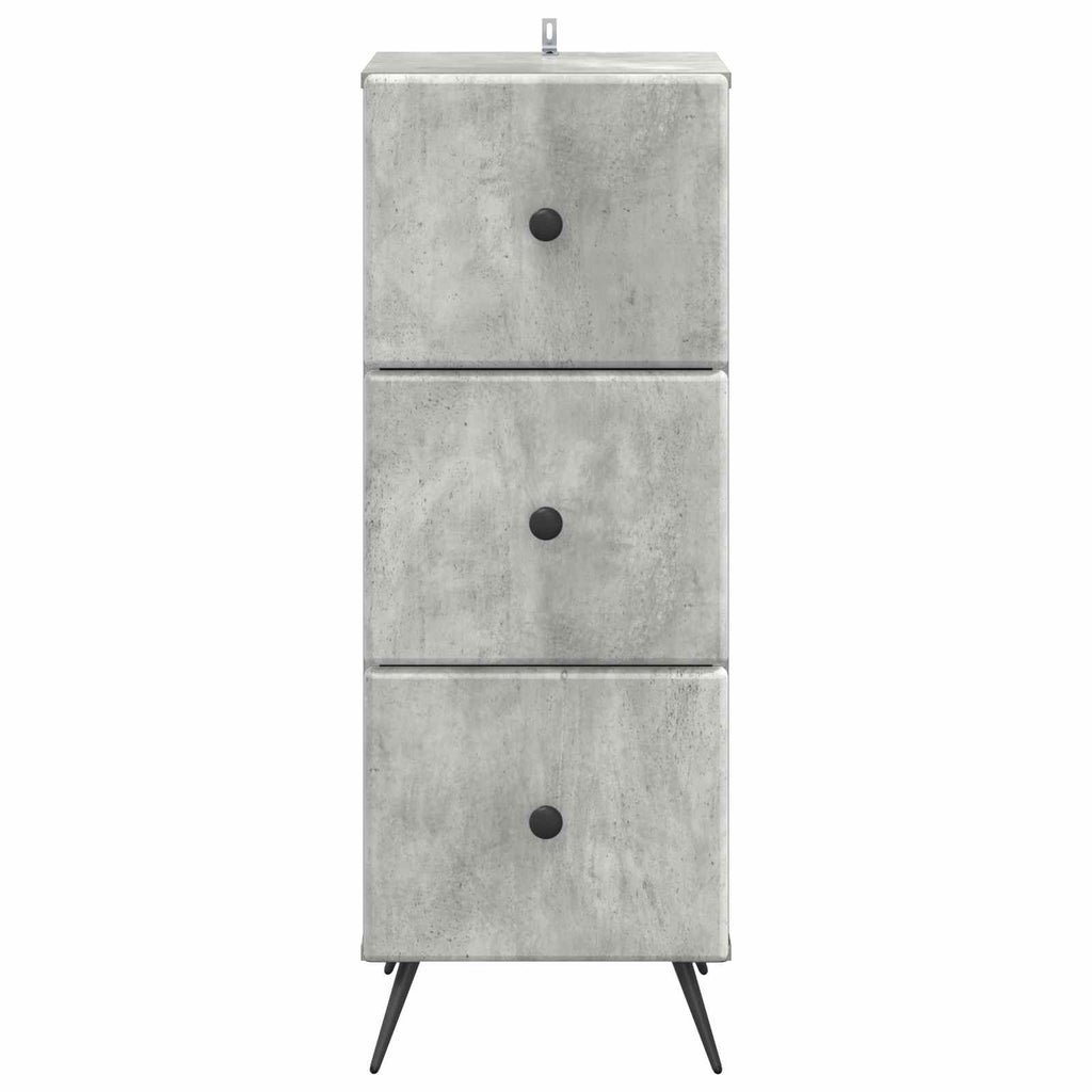 Mobile con Cassetti Grigio Cemento 33 x 34,5 x 90 cm