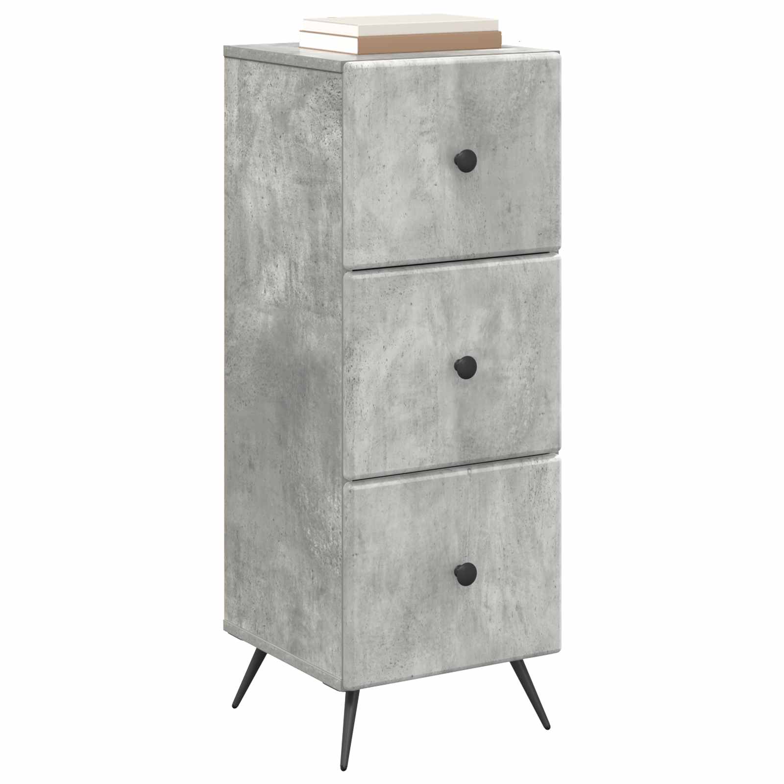 Mobile con Cassetti Grigio Cemento 33 x 34,5 x 90 cm